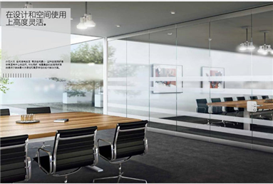 格屋手動全玻璃推拉隔斷牆